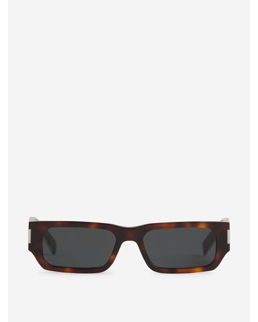 Saint Laurent Gray Sl 660 Rectangular Sunglasses for men