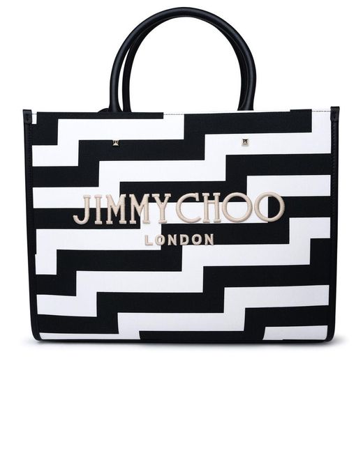 Jimmy Choo Black Two-Tone Fabric Bag