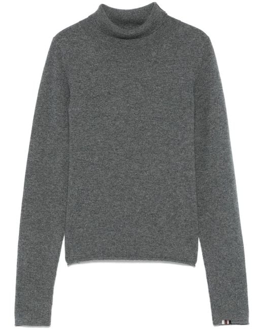 Extreme Cashmere Gray Audrey Cashmere High-neck Jumper