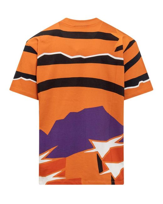 Just Don Orange Crew-neck T-shirt for men