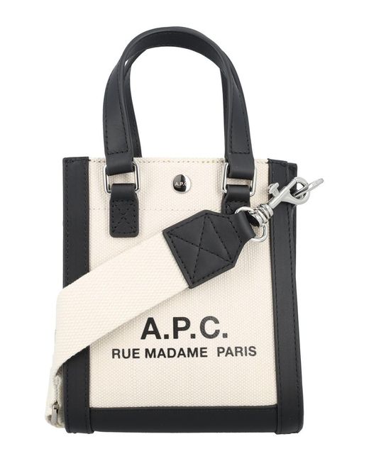 A.P.C. Black Cabas Camille 2.0 Mini Tote Bag for men