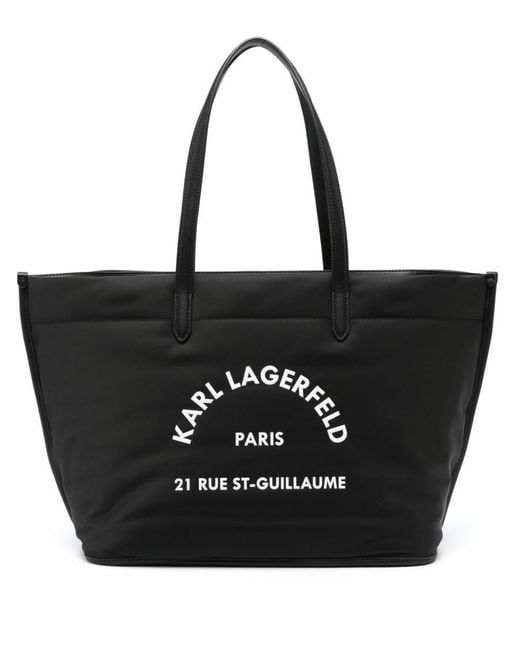 Karl Lagerfeld Black Medium Rsg Tote Bag