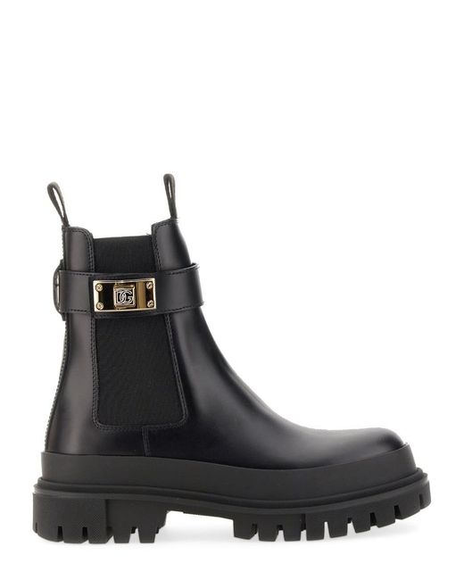 Dolce & Gabbana Black Leather Boot