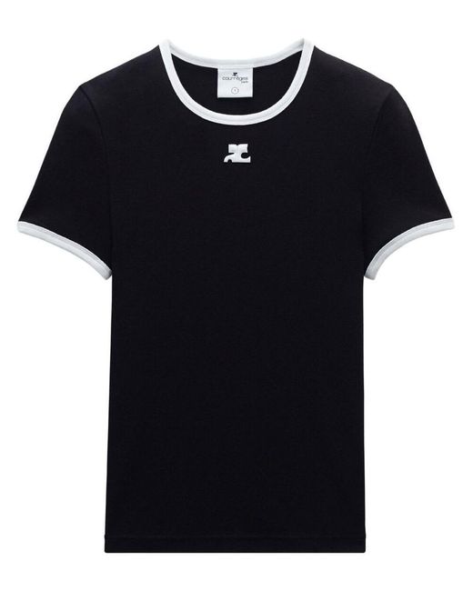 Courreges Black Courrèges T-shirts And Polos for men