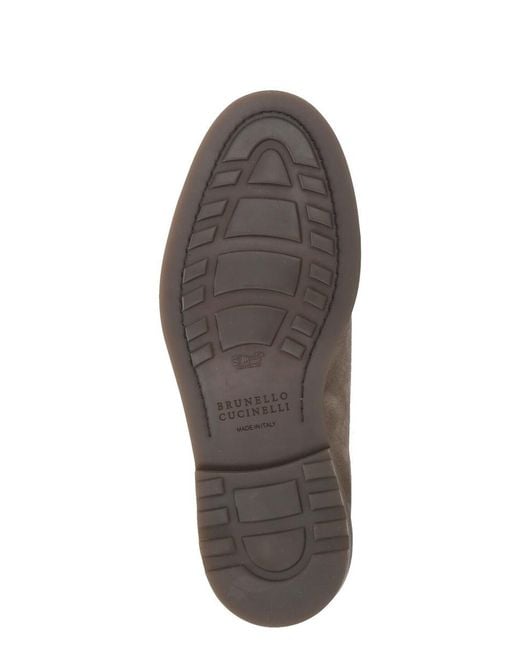 Brunello Cucinelli Brown Flat Shoes for men