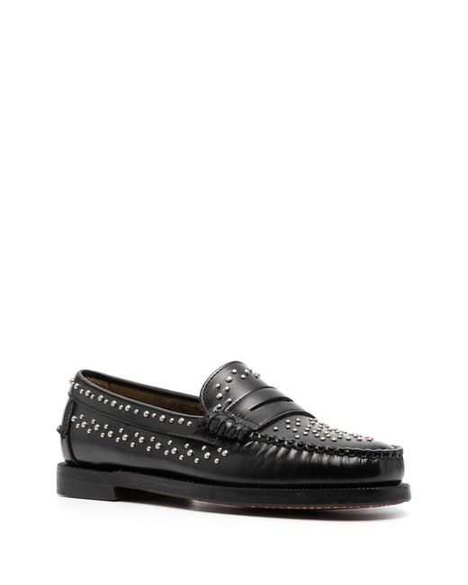 Sebago Black Dan Leather Loafers