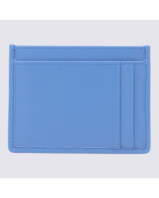 カードケース・名刺入れ MIU MIU LIGHT BLUE LEATHER CARD HOLDER Miu Miu Light Leather Card Holder in Blue | Lyst