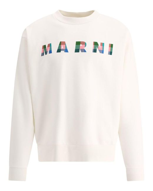 Marni White "Ghingam" Sweatshirt for men