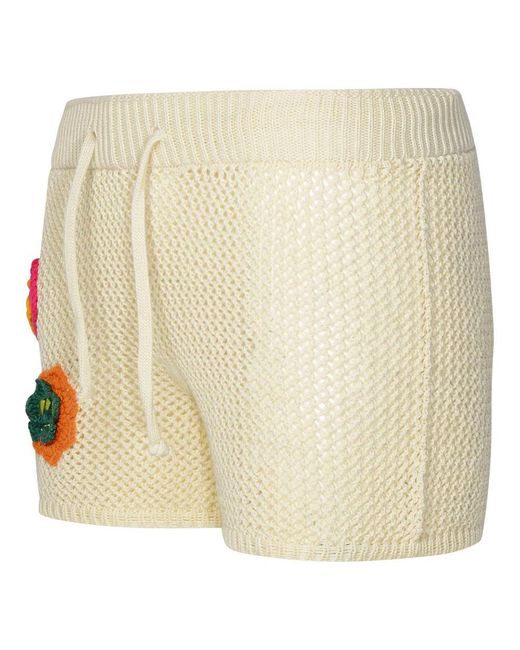 Barrow Natural Ivory Cotton Shorts