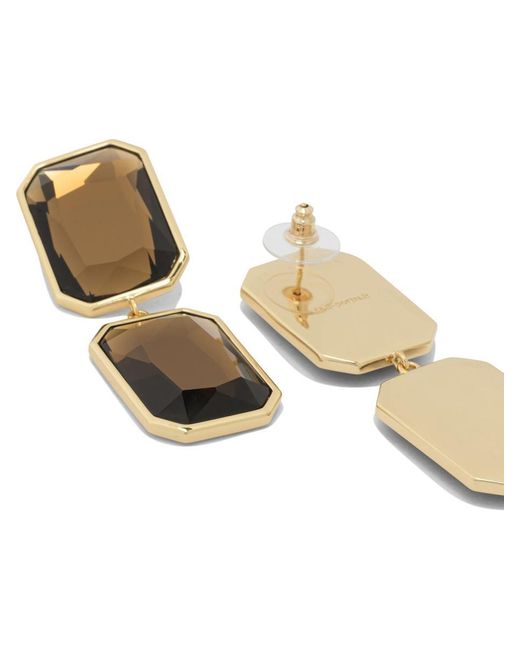 Self-Portrait Metallic Amber Earrings