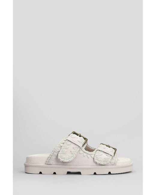 Mou White Low Bio Flats