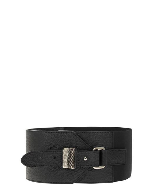 Fabiana Filippi High Leather Belt in Black | Lyst