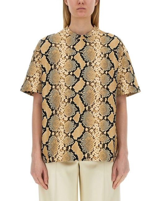 Jil Sander Natural Oversize Cotton T-Shirt