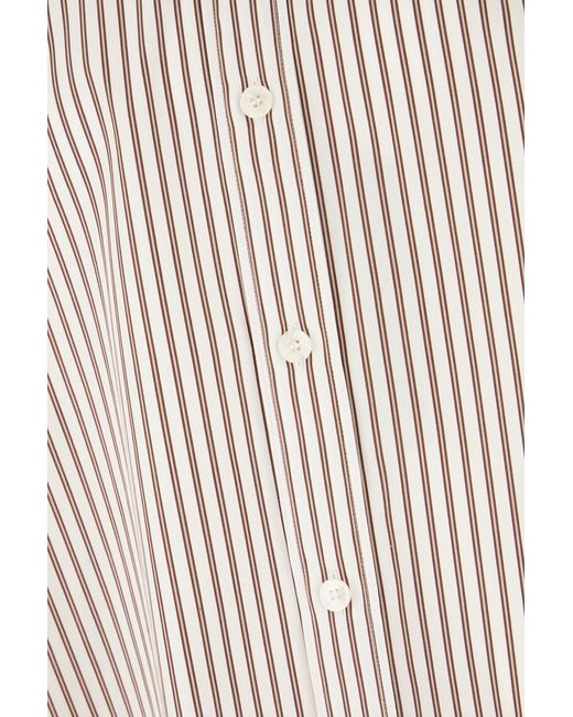 Dolce & Gabbana White Embroidered Poplin Oversize Shirt for men