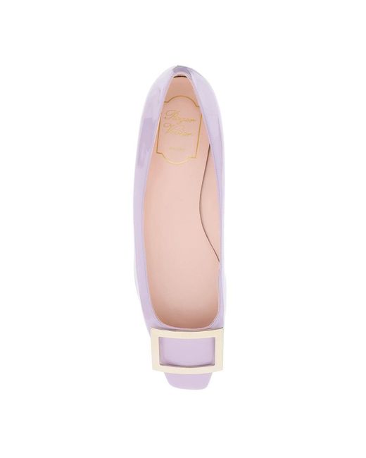 Roger Vivier Pink Patent Leather Trompette Ballerina Flats