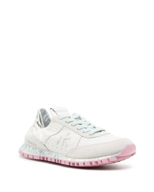 Premiata White Seand 6251 Sneakers With Ankle Drawstring