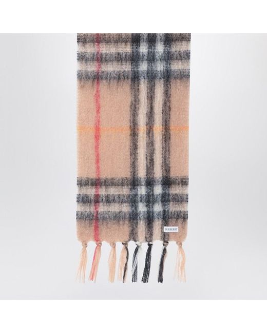 Burberry Natural And Check Scarf Sand for men