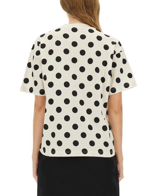 Moschino White Teddy Polka Dots" T-Shirt