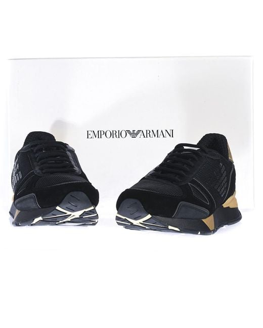 Emporio Armani Black Shoes for men