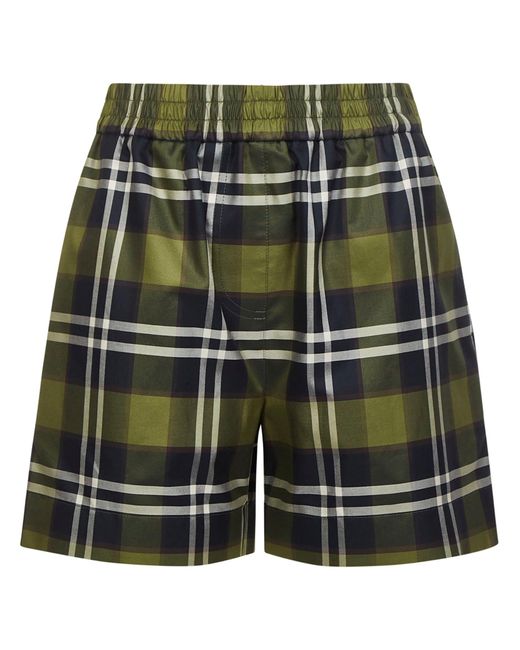 Burberry Cotton Shorts Green Lyst