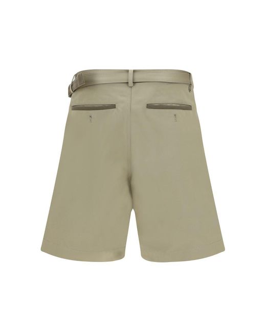 Sacai Green Bermuda Shorts for men