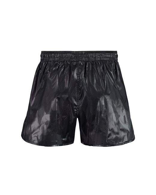 Alexander McQueen Black Nylon Swim Shorts for men