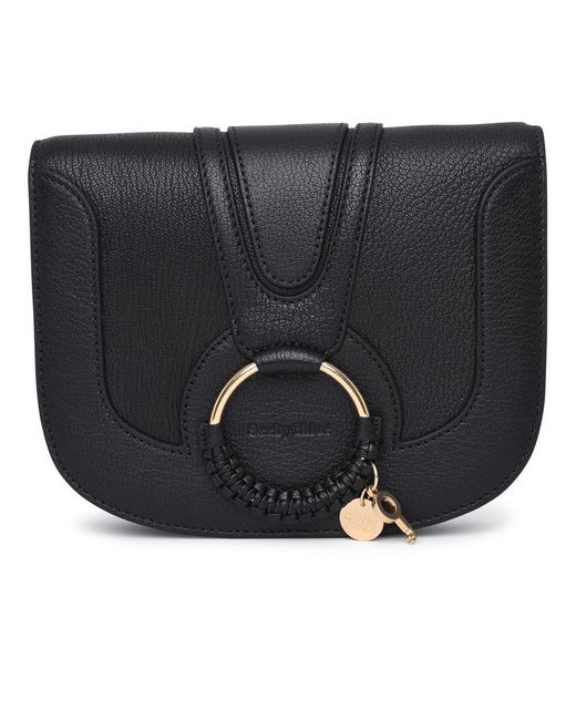 See By Chloé Black Leather Hana Shoulder Bag