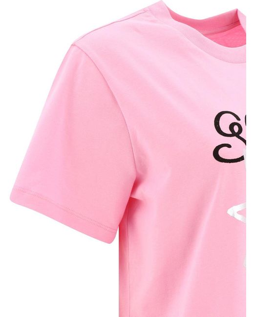 Ganni Pink "" T-shirt