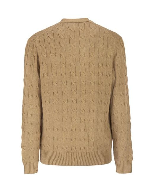 Polo Ralph Lauren Natural Cotton Cable Knit Cardigan for men