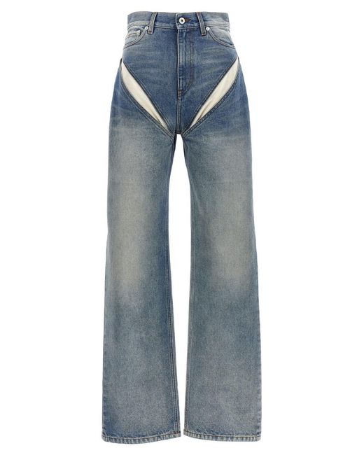 Y. Project Blue Cut-out Jeans
