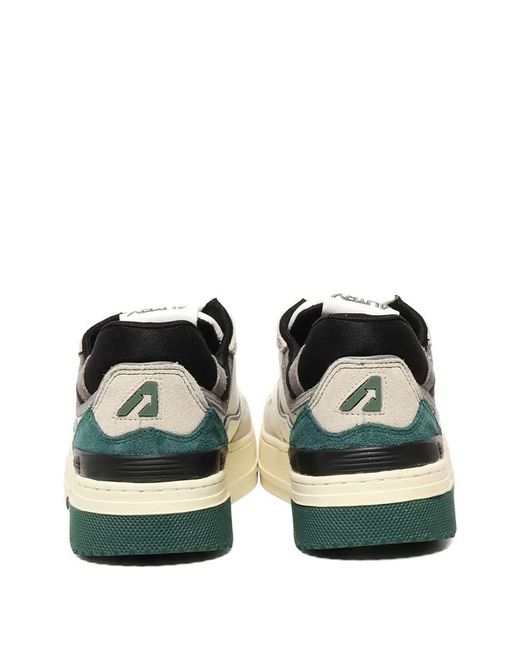 Autry White "Clc Low" Multisuede Sneakers for men