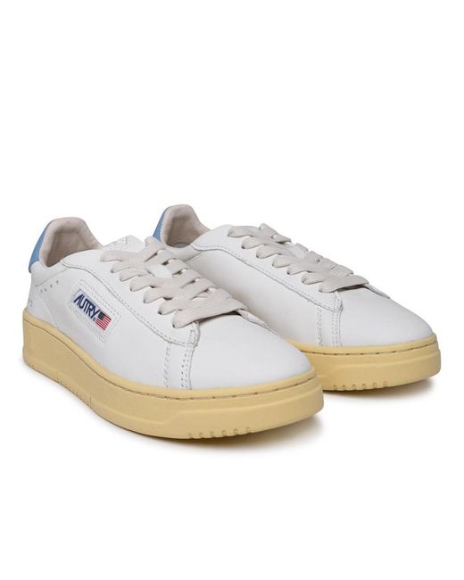 Autry White 'Dallas' Leather Sneakers