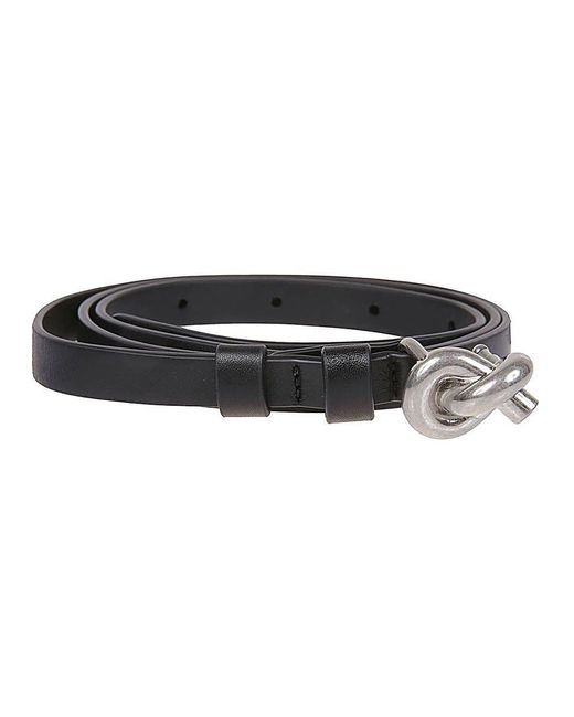 Bottega Veneta Black Knot Small Leather Belt