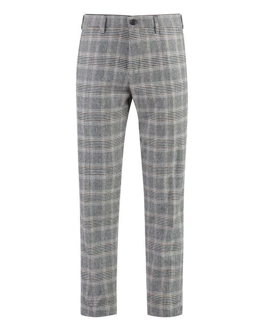 Department 5 Gray Setter Chino Pants In Wool Blend for men