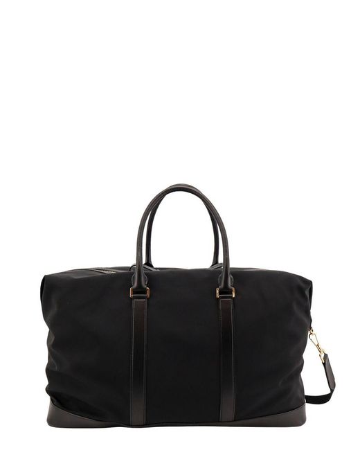Tom Ford Black Canvas And Leather Handle Bag for men