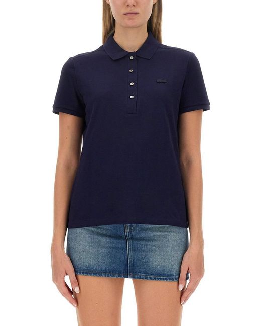 Lacoste Blue Polo With Logo
