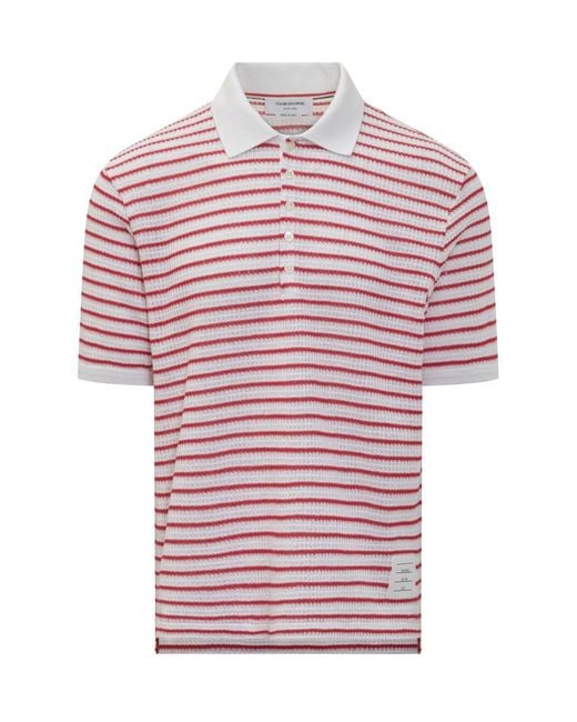 Thom Browne Red Polo for men