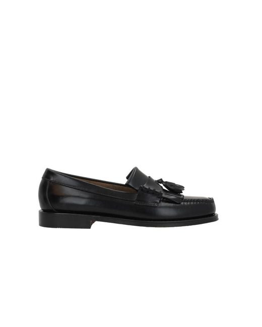 G.H.BASS Black Flat Shoes for men