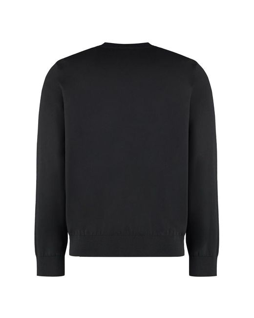 DSquared² Black Cotton Crew-Neck Sweater for men
