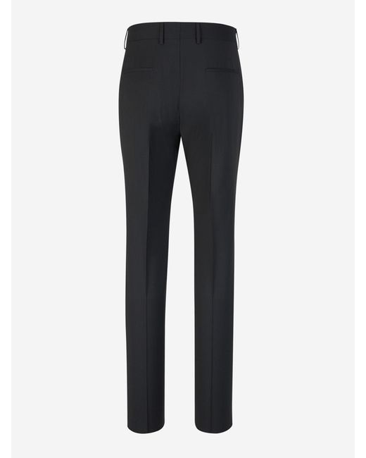 Valentino Blue Wool And Mohair Trousers for men