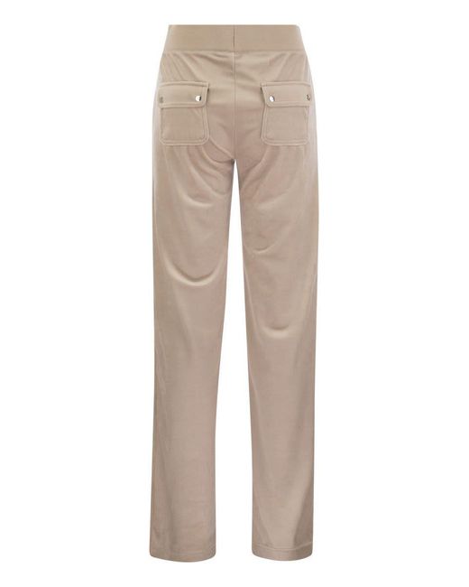 Juicy Couture Natural Trousers With Velour Pockets