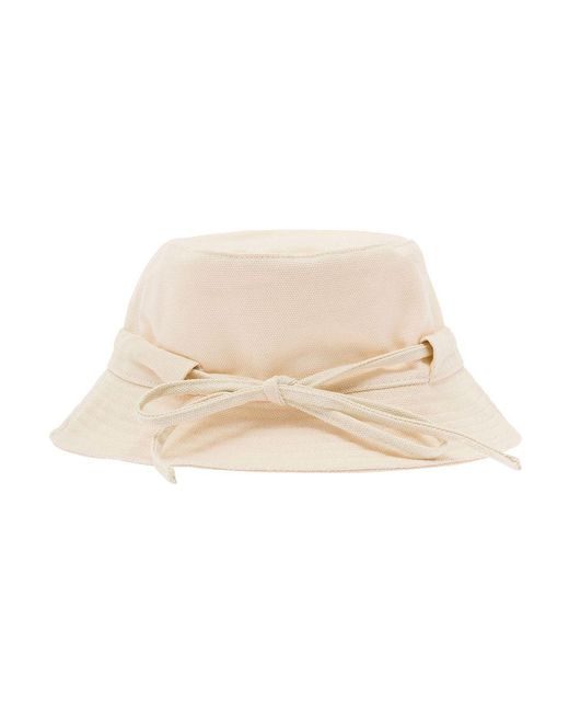 Jacquemus Natural 'le Bob Gadjo' Bucket Hat In Cotton Man for men