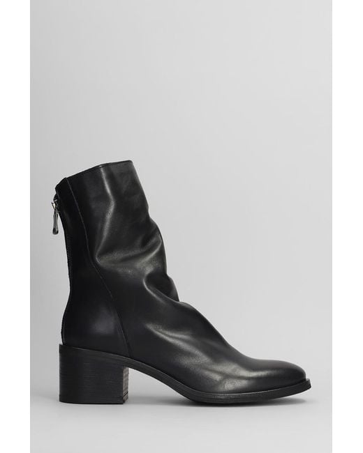METISSE Black High Heels Ankle Boots