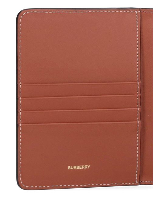 Burberry White Check Motif Passport Cover