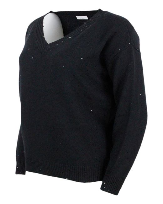 Brunello Cucinelli Blue Sweaters