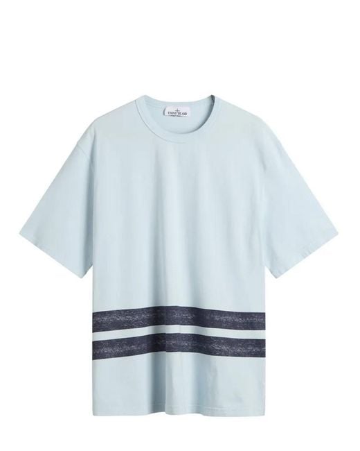 Stone Island Blue T-Shirts And Polos for men