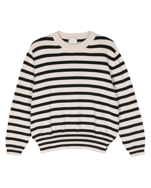 Alysi Black Striped Sweater