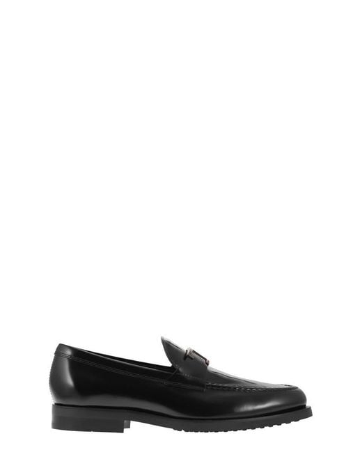 Tod's Black Timeless Leather Loafer for men