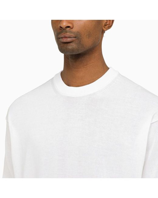 Roberto Collina White Oversize Crewneck T-shirt for men