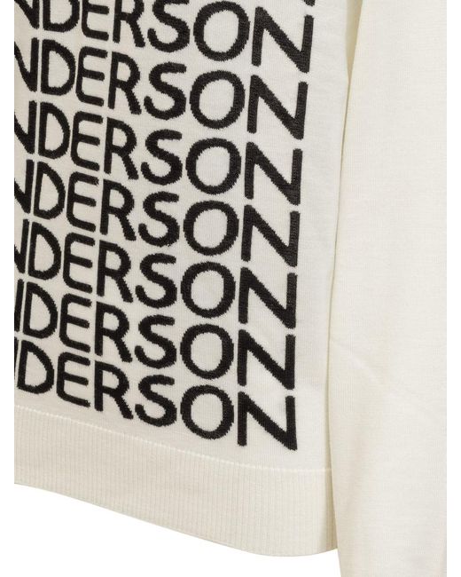 J.W. Anderson White Repeat Logo Sweatshirt